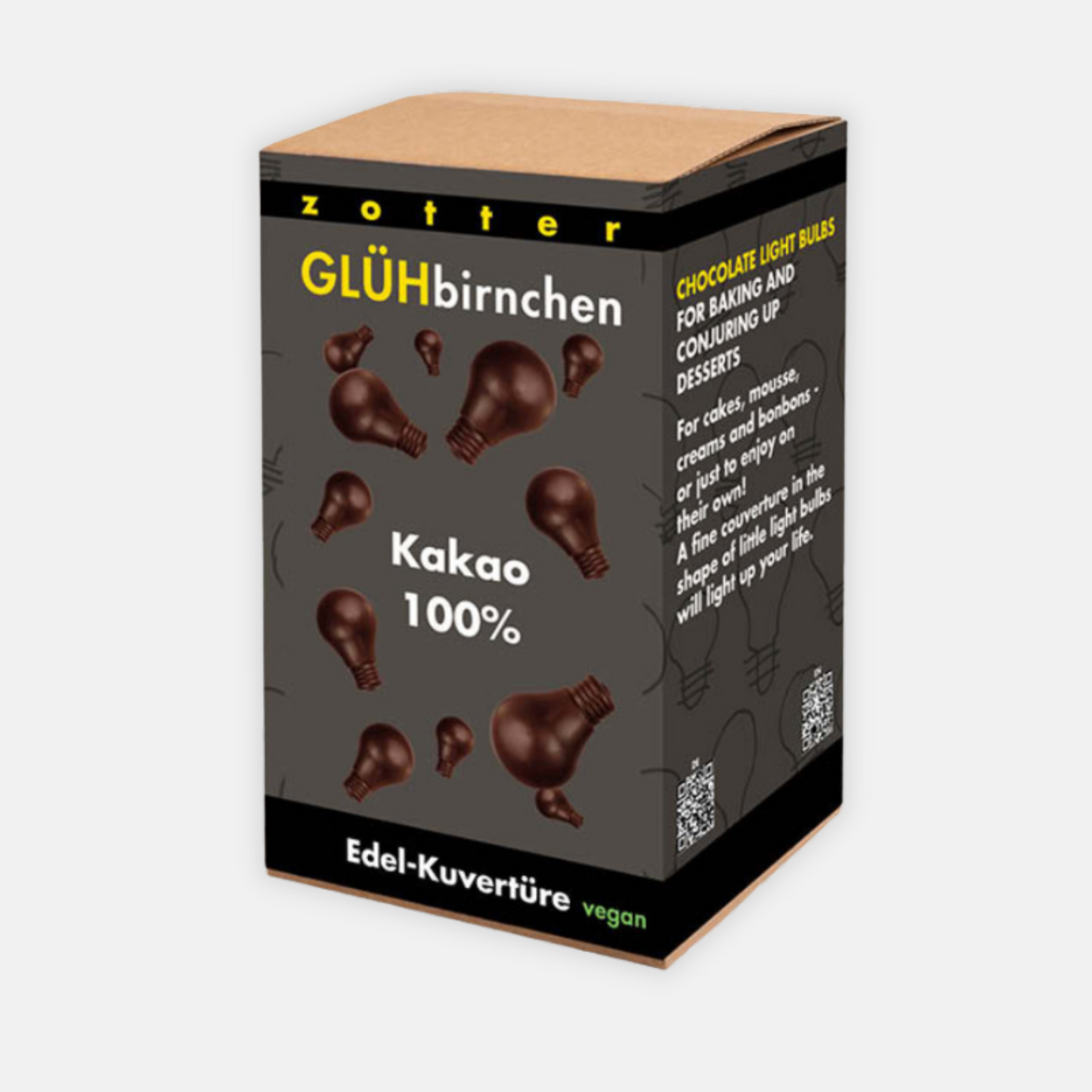 Vegane Glühbirnchen aus 100% Kakao (130g)